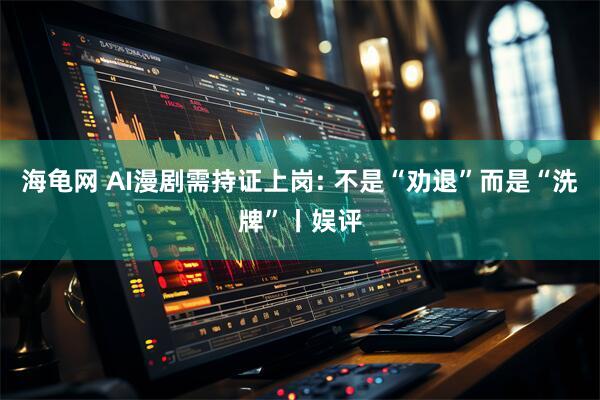 海龟网 AI漫剧需持证上岗: 不是“劝退”而是“洗牌”丨娱评